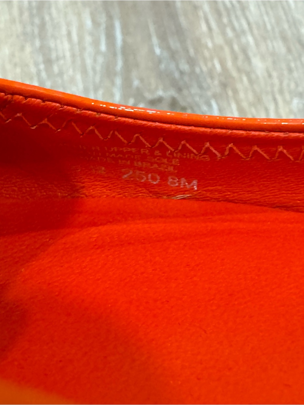 Tory Burch Reva Ballet Flat Women’s 8M Gold Logo Lobster orange Leather solid - Picture 7 of 7